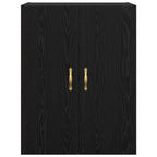Wall Cabinet Black Oak 69.5 x 34 x 90 cm Engineered Wood
