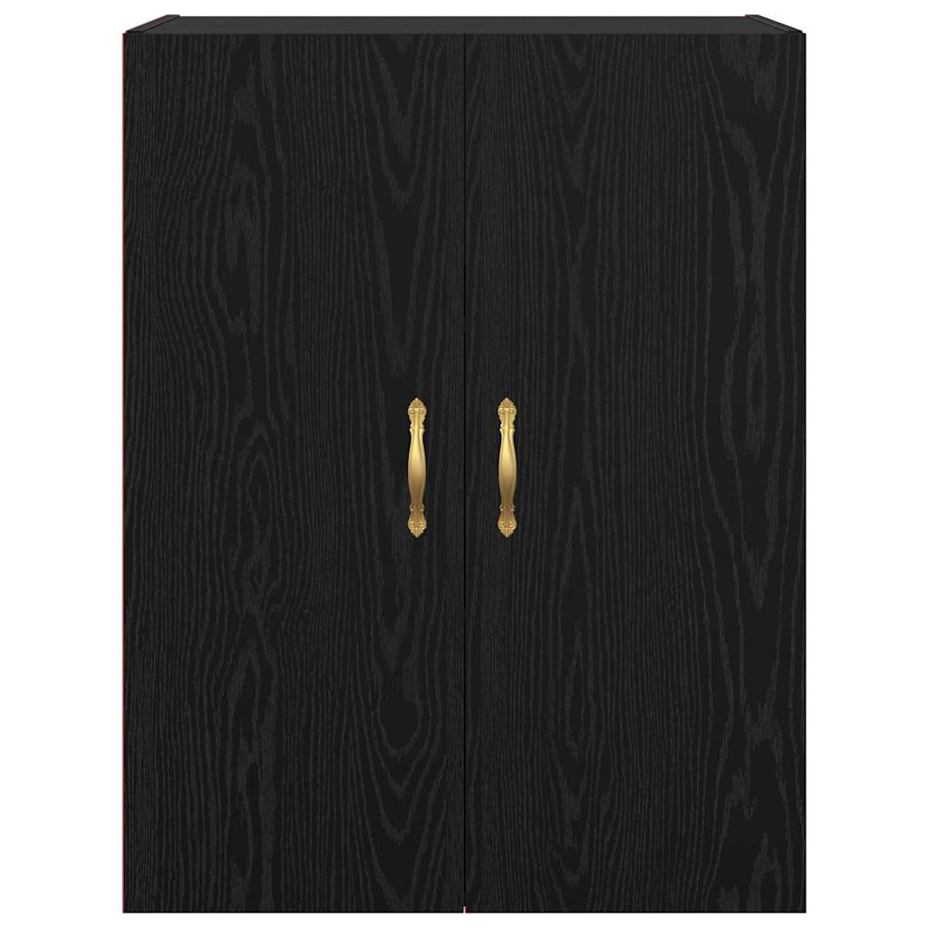Wall Cabinet Black Oak 69.5 x 34 x 90 cm Engineered Wood