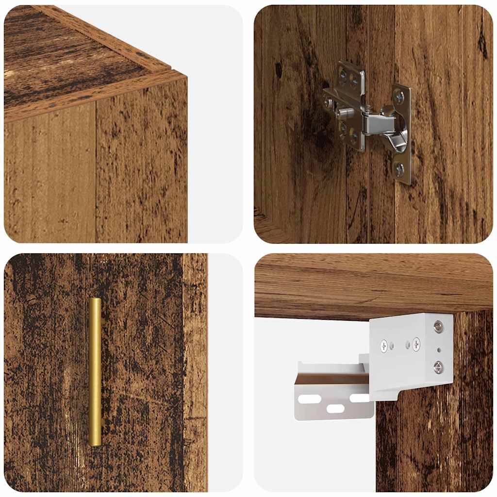 Wall Cabinet Old Wood 69.5 x 34 x 90 cm Engineered Wood