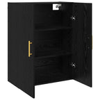 Wall Cabinet Black Oak 69.5 x 34 x 90 cm Engineered Wood