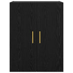 Wall Cabinet Black Oak 69.5 x 34 x 90 cm Engineered Wood