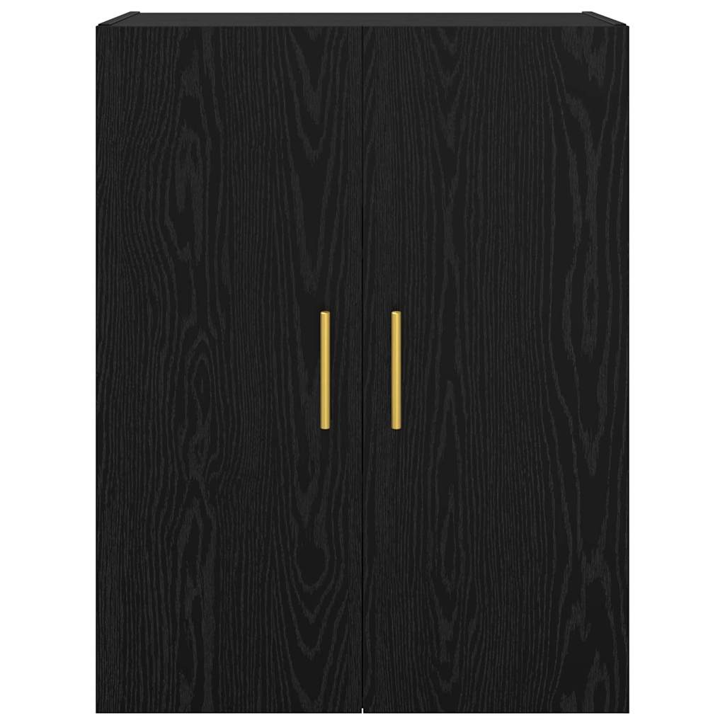 Wall Cabinet Black Oak 69.5 x 34 x 90 cm Engineered Wood