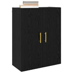 Wall Cabinet Black Oak 69.5 x 34 x 90 cm Engineered Wood