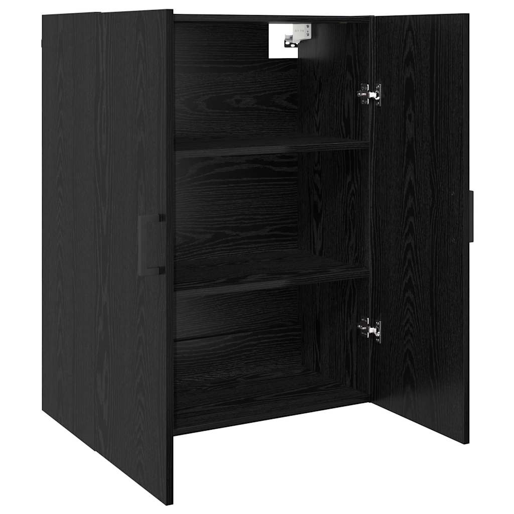 Wall Cabinet Black Oak 69.5 x 34 x 90 cm Engineered Wood