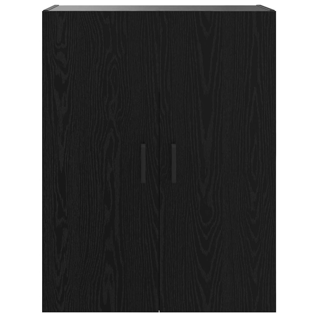 Wall Cabinet Black Oak 69.5 x 34 x 90 cm Engineered Wood