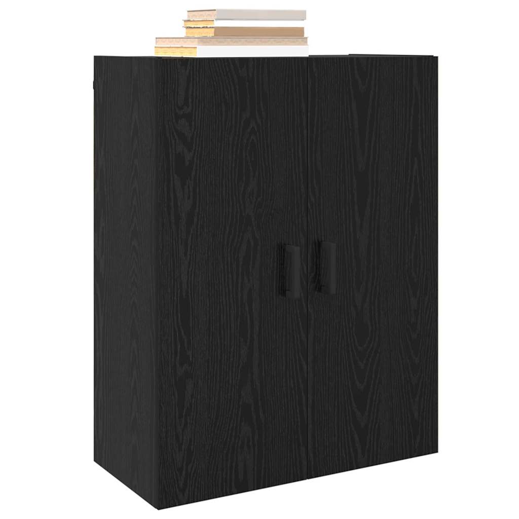 Wall Cabinet Black Oak 69.5 x 34 x 90 cm Engineered Wood