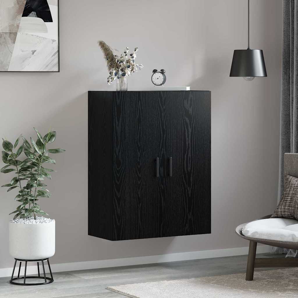 Wall Mounted Cabinet Black oak 69.5 x 34 x 90 cm