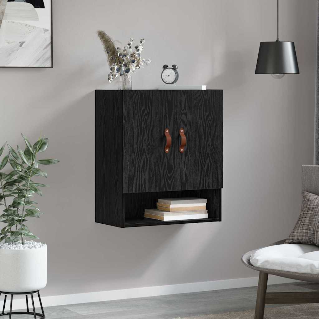 Wall Cabinet Black oak 60 x 31 x 70 cm Engineered wood