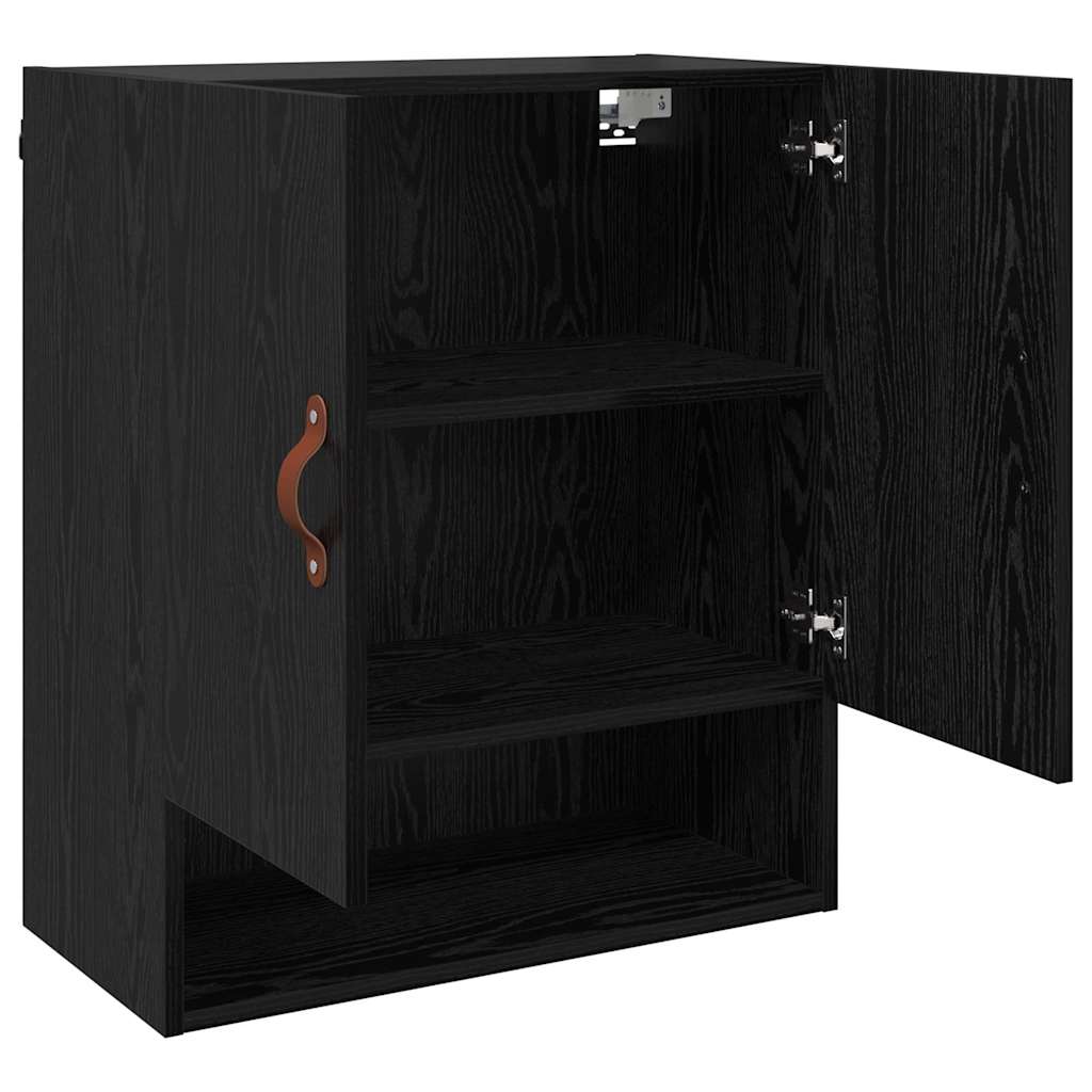 Wall Cabinet Black oak 60 x 31 x 70 cm Engineered wood