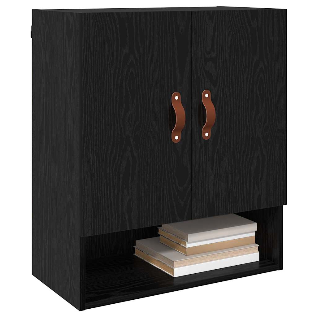 Wall Cabinet Black oak 60 x 31 x 70 cm Engineered wood