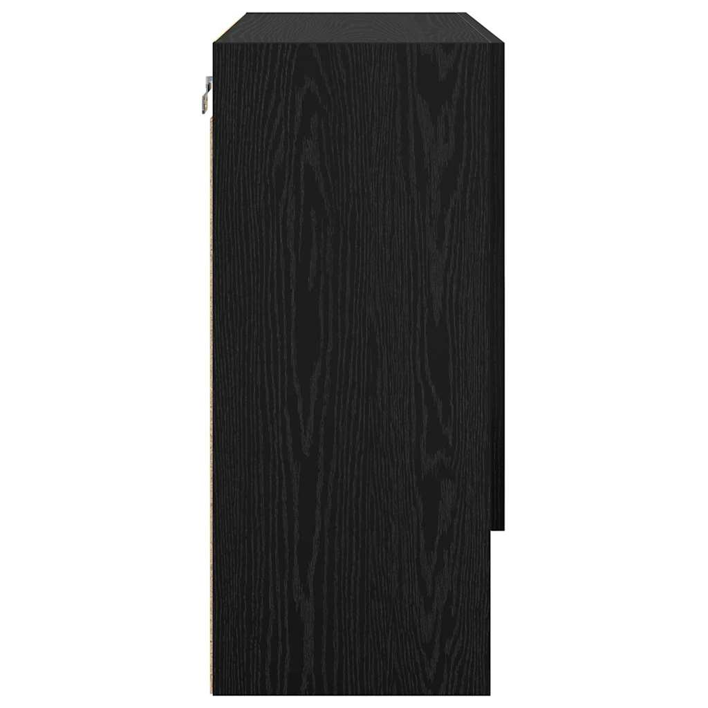 Wall Cabinet Black oak 60 x 31 x 70 cm Engineered wood