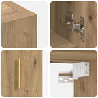 Wall Cabinet Artisan oak 60 x 31 x 70 cm Engineered wood