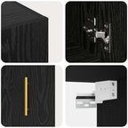 Wall Cabinet Black oak 60 x 31 x 70 cm Engineered wood