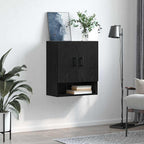 Wall Cabinet Black oak 60 x 31 x 70 cm Engineered wood