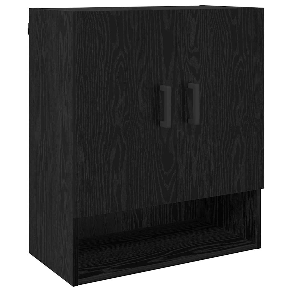 Wall Cabinet Black oak 60 x 31 x 70 cm Engineered wood