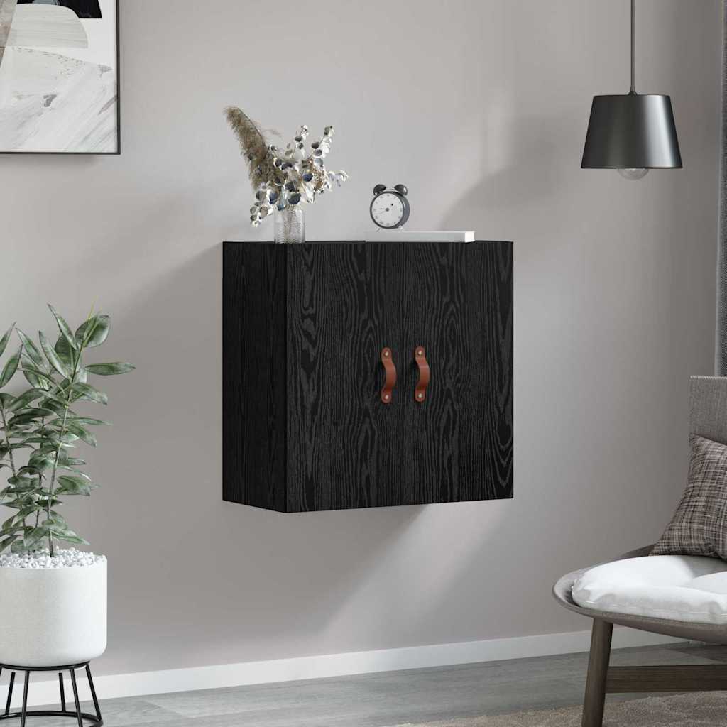 Wall Cabinet Black oak 60 x 31 x 60 cm Engineered wood