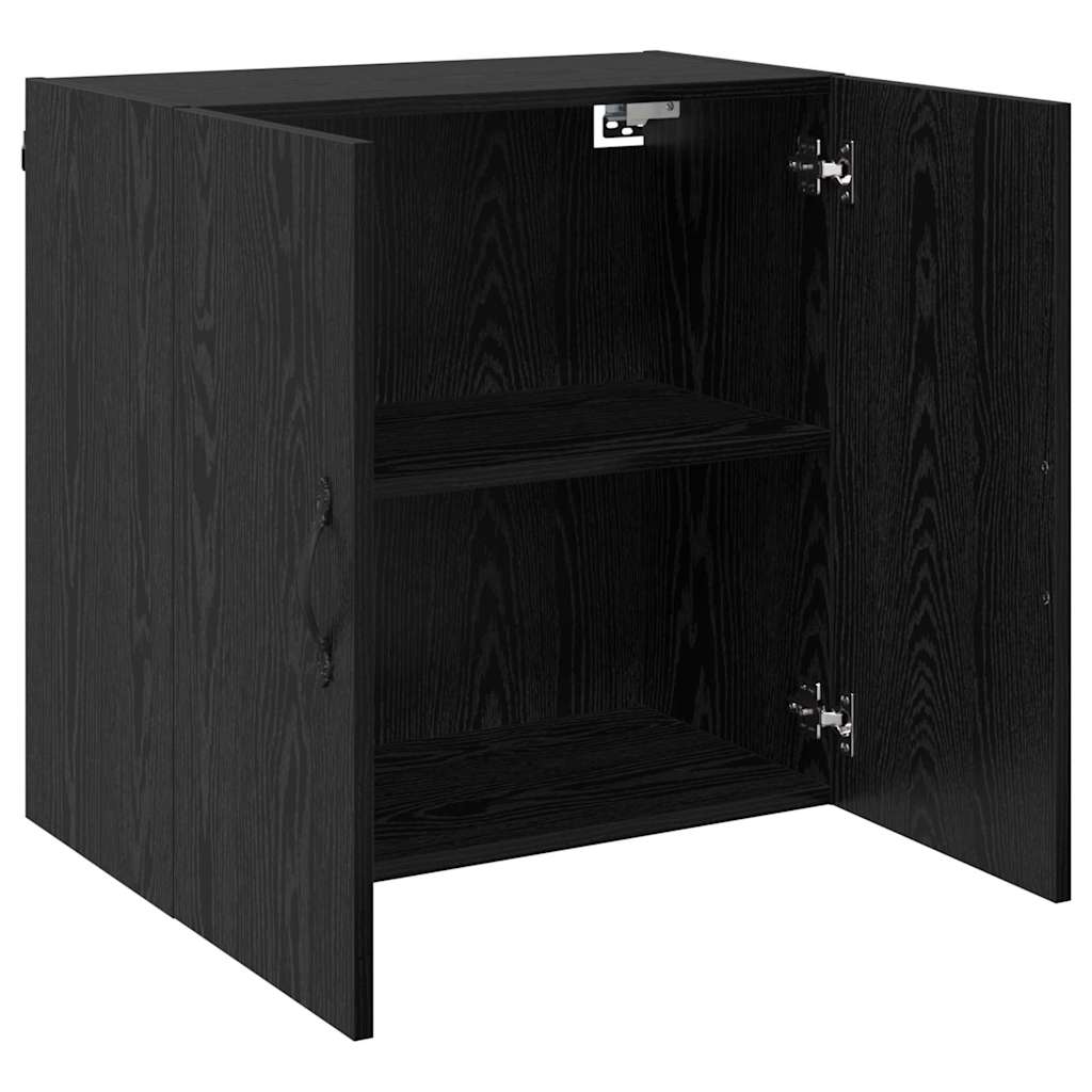 Wall-Mounted Cabinet Black Oak 60 x 31 x 60 cm Engineered Wood
