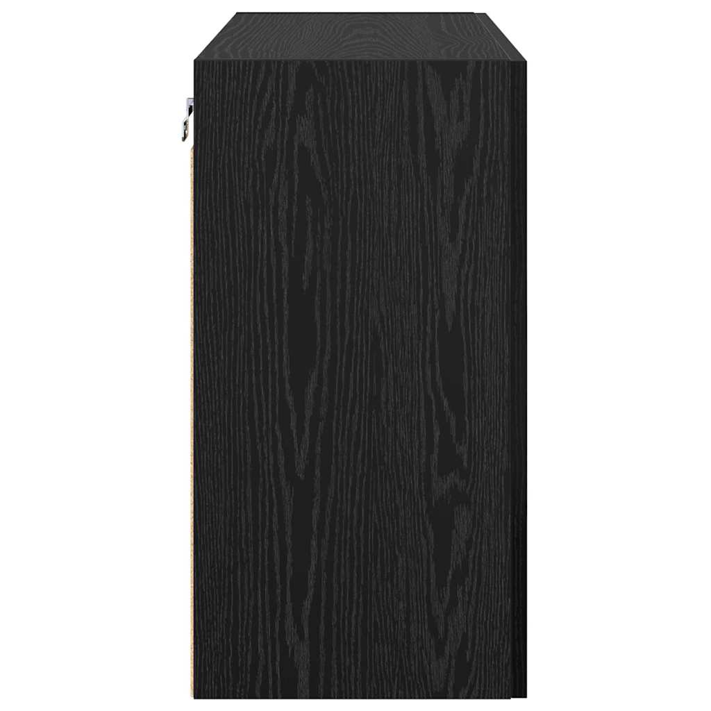 Wall-Mounted Cabinet Black Oak 60 x 31 x 60 cm Engineered Wood
