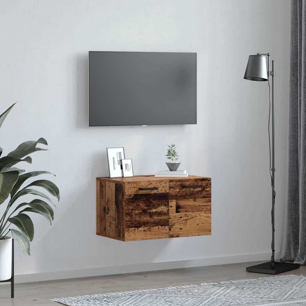 Wall-Mounted Cabinet Old Wood 60 x 36.5 x 35 cm Engineered Wood