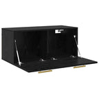 Wall Cabinet Black oak 80 x 36.5 x 35 cm Engineered wood