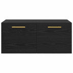 Wall Cabinet Black oak 80 x 36.5 x 35 cm Engineered wood