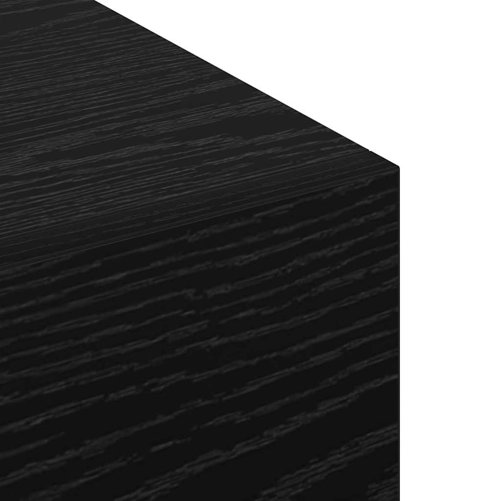 Wall Cabinet Black oak 80 x 36.5 x 35 cm Engineered wood
