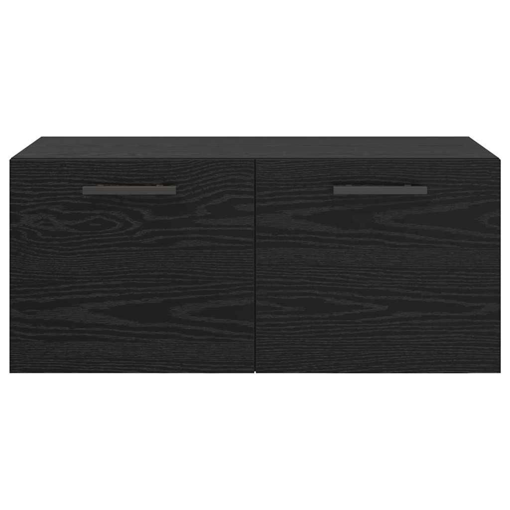 Wall Cabinet Black oak 80 x 36.5 x 35 cm Engineered wood