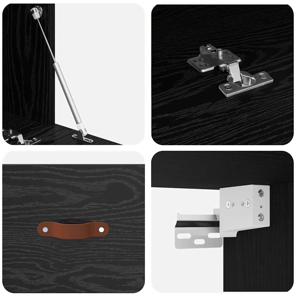 Wall-Mounted Cabinet Wall-mounted Black Oak 100 x 36.5 x 35 cm