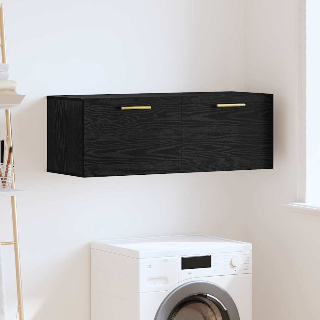 Wall Cabinet Black oak 100 x 36.5 x 35 cm Engineered wood