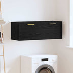 Wall Cabinet Black oak 100 x 36.5 x 35 cm Engineered wood