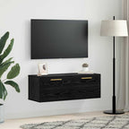 Wall Cabinet Black oak 100 x 36.5 x 35 cm Engineered wood