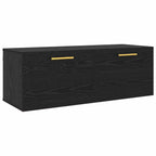 Wall Cabinet Black oak 100 x 36.5 x 35 cm Engineered wood
