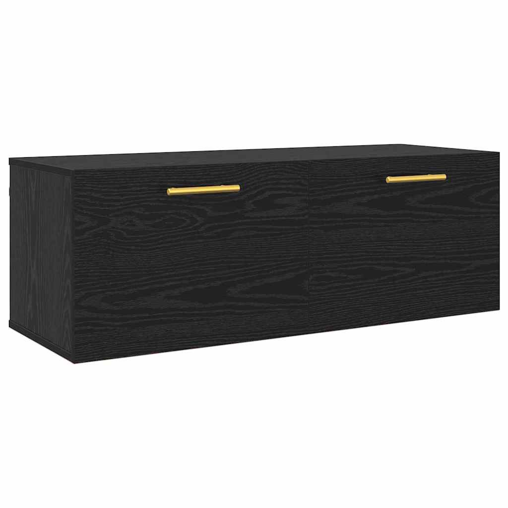 Wall Cabinet Black oak 100 x 36.5 x 35 cm Engineered wood