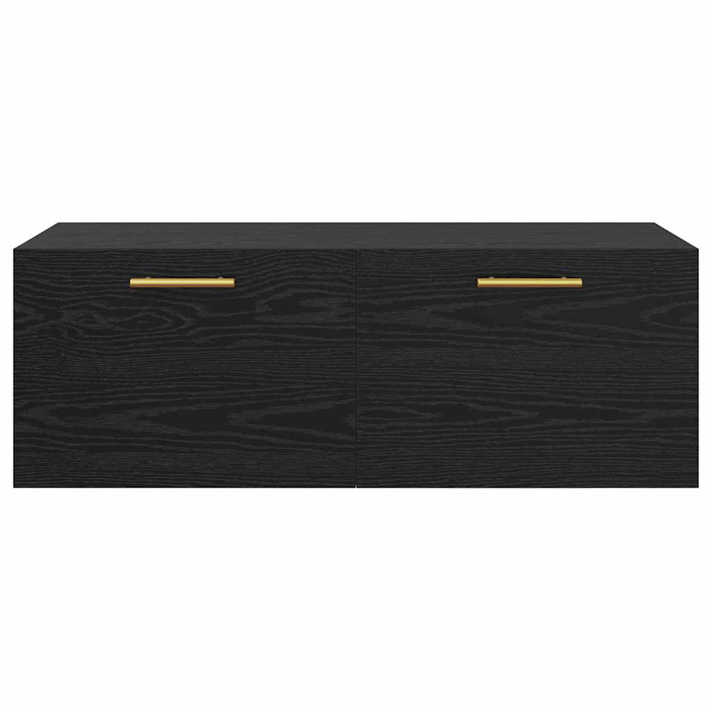 Wall Cabinet Black oak 100 x 36.5 x 35 cm Engineered wood