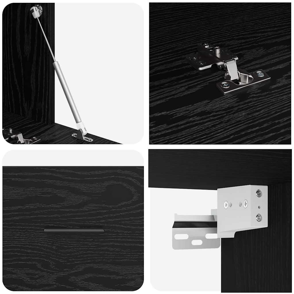 Wall-Mounted Cabinet Wall-mounted Black Oak 100 x 36.5 x 35 cm