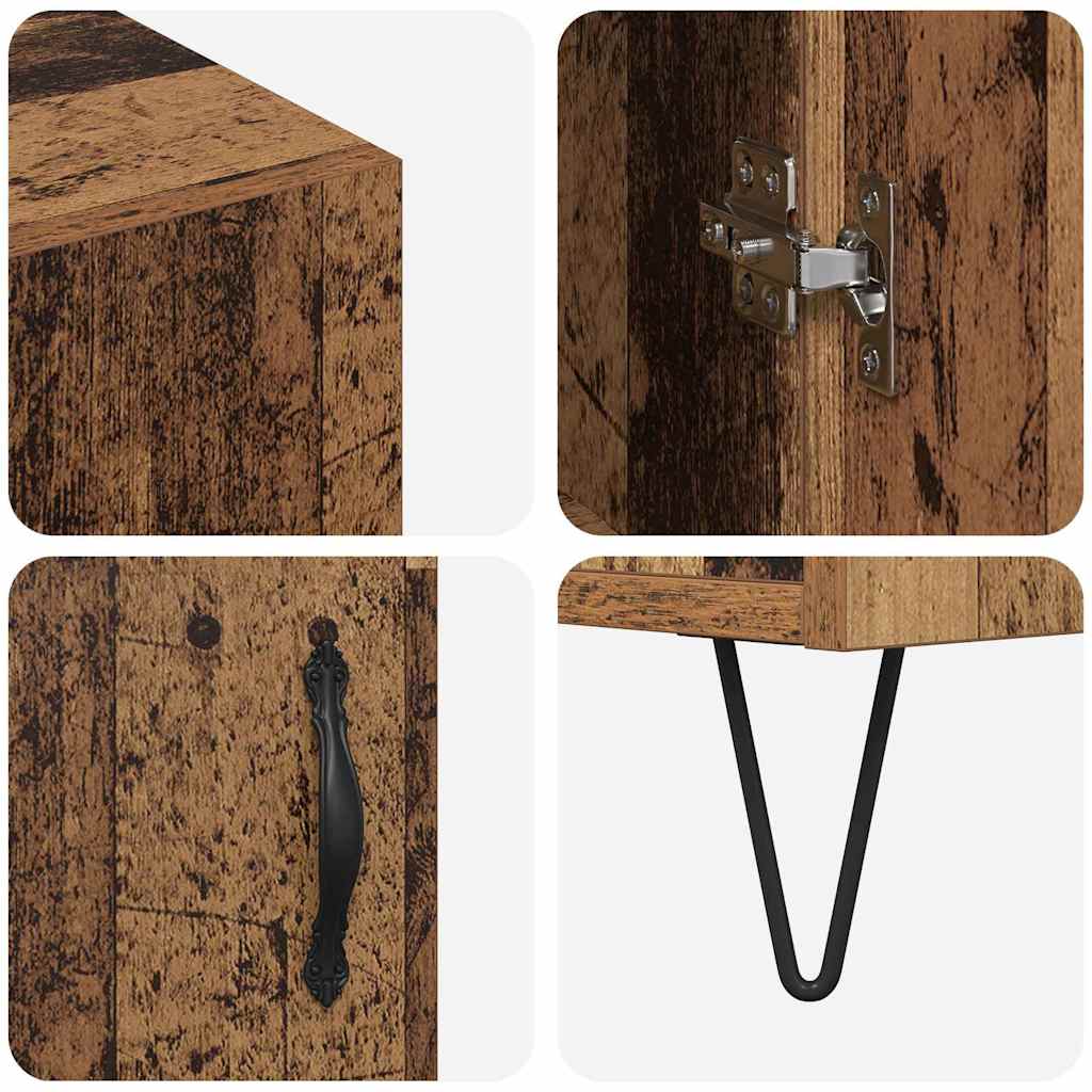 Sideboard Old Wood 90 x 32.5 x 80 cm Engineered Wood