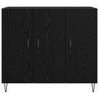 Sideboard Black Oak 90 x 32.5 x 80 cm Engineered Wood