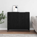 Sideboard Black Oak 90 x 34 x 80 cm Engineered Wood