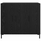 Sideboard Black Oak 90 x 34 x 80 cm Engineered Wood