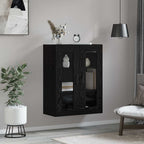 Sideboard Black Oak 69.5 x 34 x 90 cm Engineered Wood