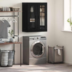 Wall Mounted Cabinet Black 69.5 x 34 x 90 cm Engineered Wood