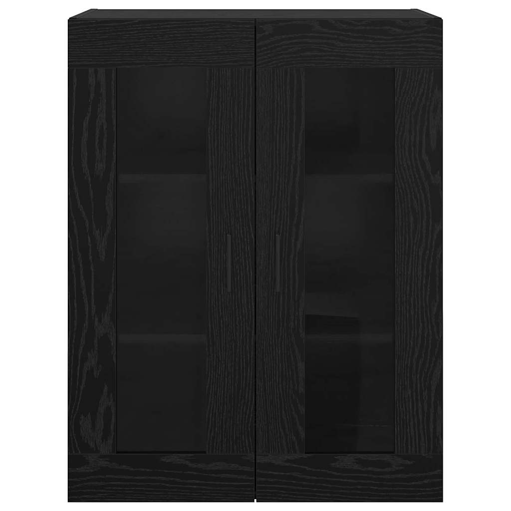 Wall Mounted Cabinet Black 69.5 x 34 x 90 cm Engineered Wood