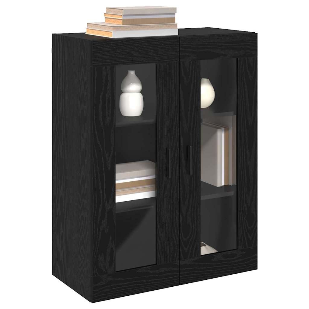 Wall Mounted Cabinet Black 69.5 x 34 x 90 cm Engineered Wood