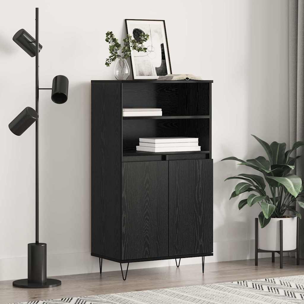 Highboard Black 60 x 36 x 110 cm Engineered wood