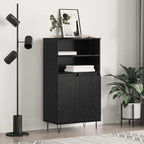 Highboard Black 60 x 36 x 110 cm Engineered wood