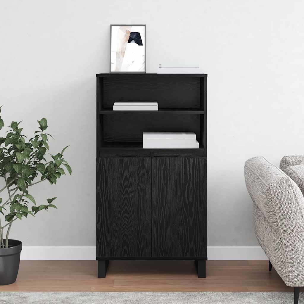 Highboard Black 60 x 36 x 110 cm Engineered wood