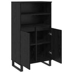 Highboard Black 60 x 36 x 110 cm Engineered wood