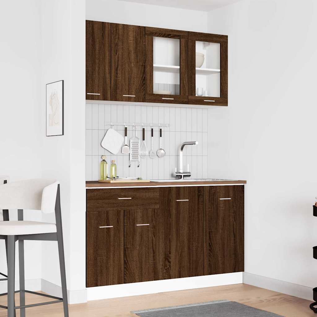 4 Piece Kitchen Cabinet Set Lyon Engineered Wood