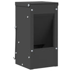 Rabbit Feeder Black 12.5 x 12.5 x 25 cm Cold-Rolled Steel