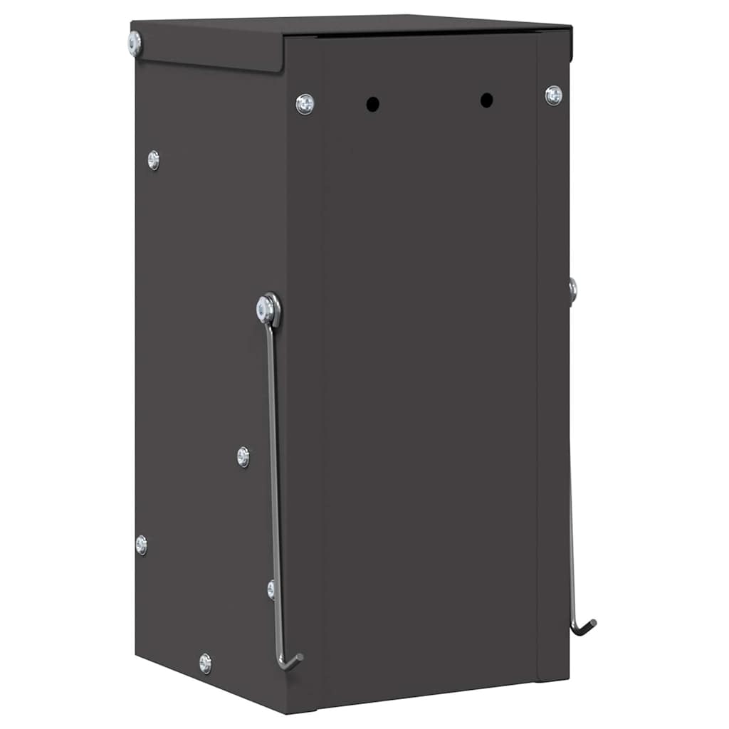 Rabbit Feeder Black 12.5 x 12.5 x 25 cm Cold-Rolled Steel